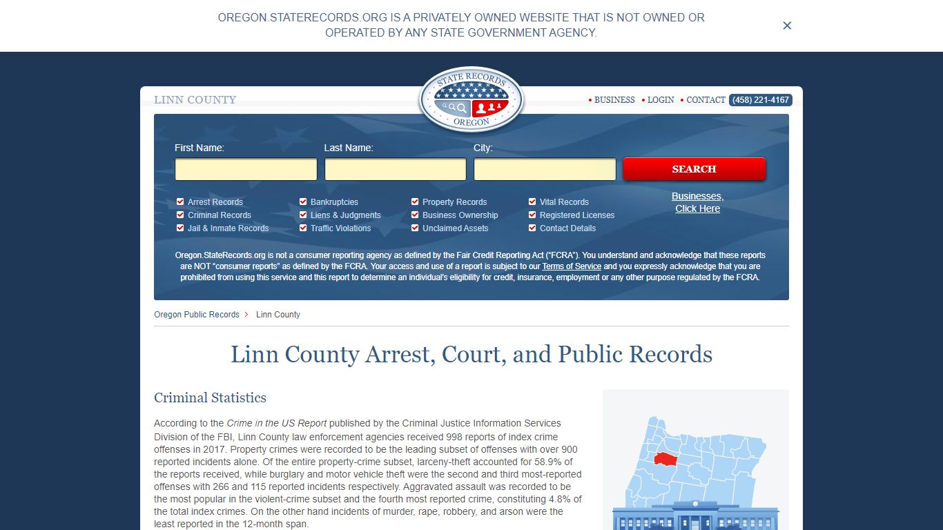 Linn County Arrest, Court, and Public Records