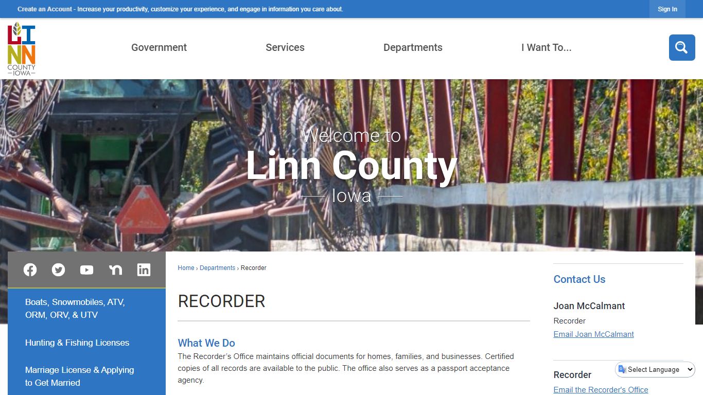 Recorder | Linn County, IA - Official Website